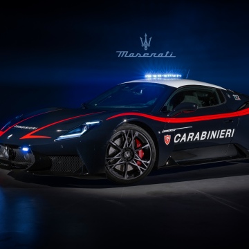 Maserati MCPURA Carabinieri, 2025, 5K, 8K, Dark background
