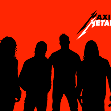 Maximum Metallica, Silhouette, Red background, Metallica, Metal music, Metal band