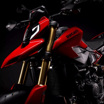 Ducati Hypermotard V2, Dark background, 2026, 5K, 8K