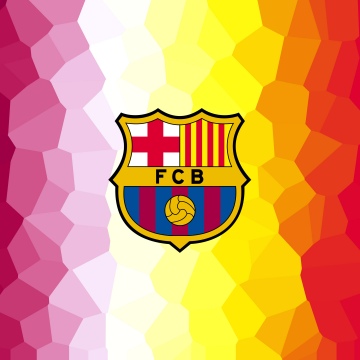 FC Barcelona, Mosaic, Gradient Abstract, FCB