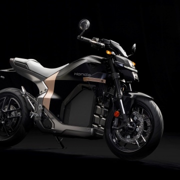 Honda WN7, 2026, Electric motorcycle, Futuristic, Dark background, 5K