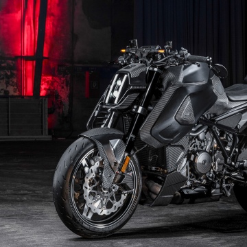 Brabus 1400 R Signature Edition, Carbon Fiber, 2026, KTM 1390 Super Duke R, Luxury naked bikes, Dark aesthetic, Futuristic