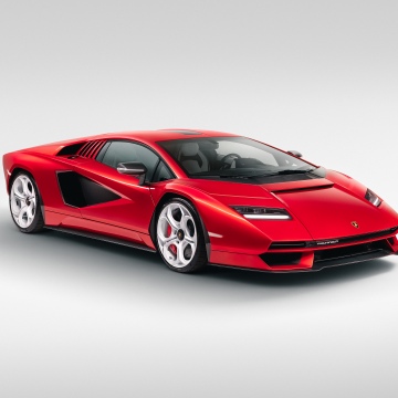 Lamborghini Countach LPI 800-4, White background, 5K, 8K, Red cars