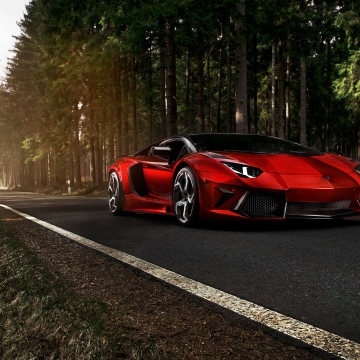 Mansory Lamborghini Aventador LP 700-4, 5K, Tarmac, Sunlight, Red cars, Lamborghini Aventador LP 700-4