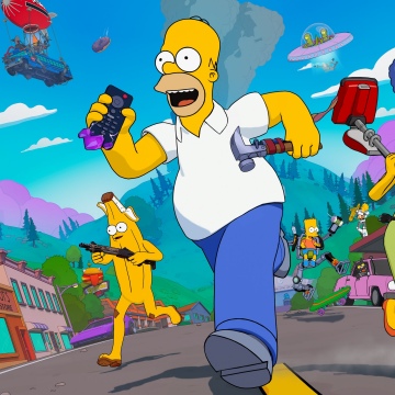 Fortnite x The Simpsons, Crossover, 2025 Games, Fortnite, The Simpsons, Homer Simpson, Marge Simpson, Bart Simpson, Simpson family