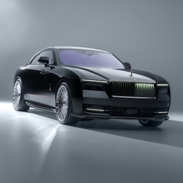 Rolls-Royce Black Badge Spectre, SPOFEC, 2025, 5K, Grey background