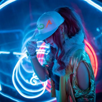 KDA Akali, Cosplay, League of Legends, Neon, K-pop