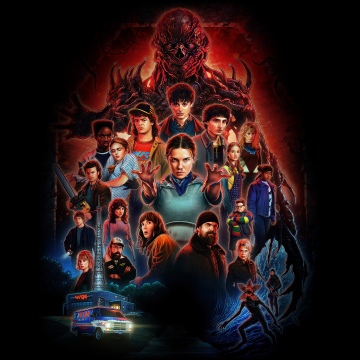 Stranger Things - Season 5, 8K, Netflix series, 2025 series, Black background, 5K