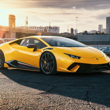 Vorsteiner Lamborghini Huracan Performante, 5K, Yellow cars