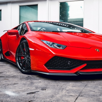 Vorsteiner, Lamborghini Huracan, 5K, Red cars
