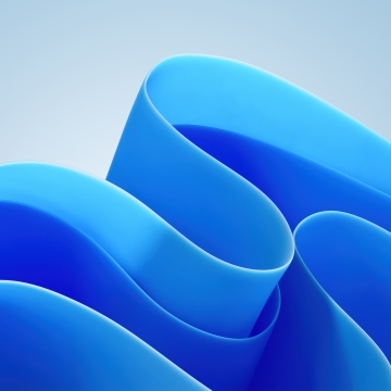 Modern, Blue waves, Windows 11, 5K
