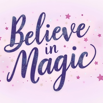 Believe in Magic, Girly, 5K, Purple aesthetic, Stars, Pink background, Girly backgrounds, Girly quotes