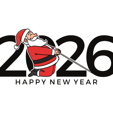 2026 New Year, Santa Claus, White background, 5K, Happy New Year 2026