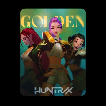Golden, KPop Demon Hunters, Mira (Huntrix), Zoey (Huntrix), Rumi (Huntrix), 5K, Black background