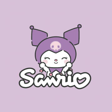 Kuromi, Purple aesthetic, Sanrio, Cute cartoon, Lavender background, Pastel purple, Minimalist