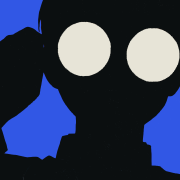 Ken Takakura, Silhouette, Blue background, Dandadan, 5K, Okarun (Dandadan)