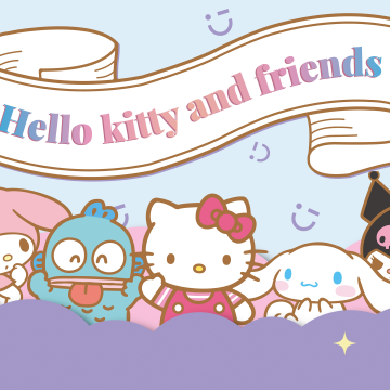 Hello Kitty and Friends, Sanrio, My Melody, Hangyodon, Hello Kitty, Cinnamoroll, Kuromi