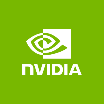 Nvidia Logo, Green background, Minimalist