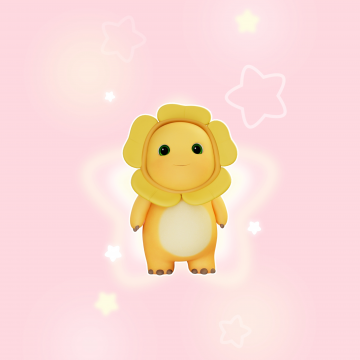 Nailoong, Plush toys, Cute cartoon, 5K, Pink background, Baby pink