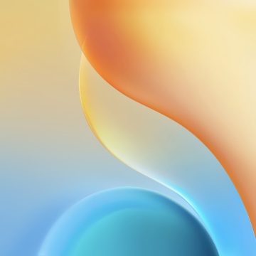 Gradient Abstract, Curves, Orange, Modern design, 5K