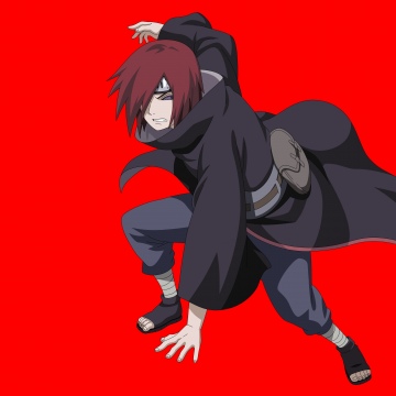 Nagato, Red background, 5K, Naruto Shippuden