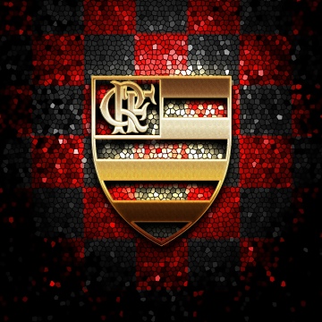Clube de Regatas do Flamengo, Mosaic, Crest, CR Flamengo, 5K, Brazilian sports club, Flamengo FC, Golden