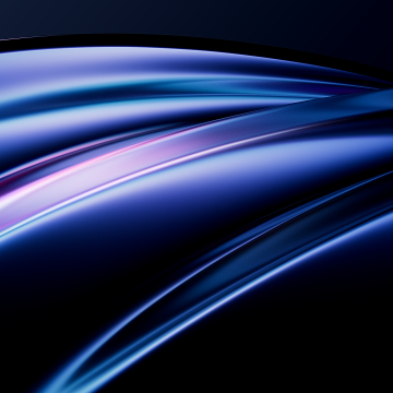 Blue abstract, Curves, Fluid, Glow, Modern design, Dark background, Glossy