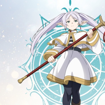 Frieren, Character poster, Anime girl, Frieren: Beyond Journey's End
