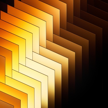 Geometric, Layers, Pattern, Warm, Dark background, Yellow abstract