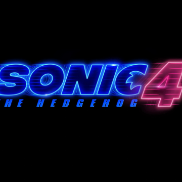 Sonic the Hedgehog 4, Logo, 2027 Movies, 5K, Black background