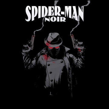 Spider-Man Noir, 12K, Artwork, 5K, 8K, AMOLED, Black background, Marvel Superheroes