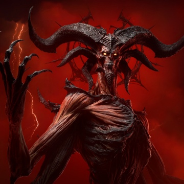 Diablo IV: Lord of Hatred, Key Art, 2026 Games, Red background