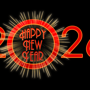 Happy New Year 2026, Black background, 2026 New Year, 8K, 10K, 12K