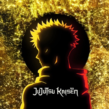 Jujutsu Kaisen Execution, Yuji Itadori, Anime movie, 5K, Golden yellow