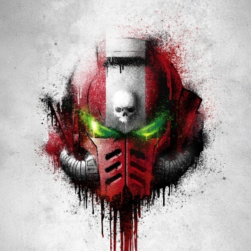 Blood Angels, Warhammer 40K, Graffiti, Game poster, 5K, Drippy artwork, Space Marines