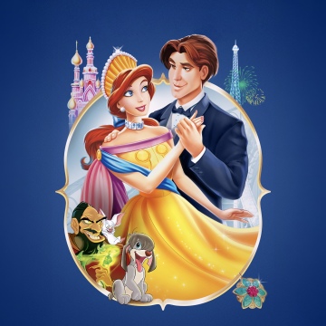 Anastasia (1997), 8K, Movie poster, Animation movies, Blue background, 5K