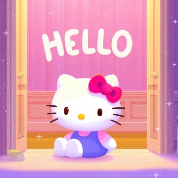 Hello Kitty, Aesthetic, Cute cartoon, Sanrio, 5K, Pastel colors, Colorful
