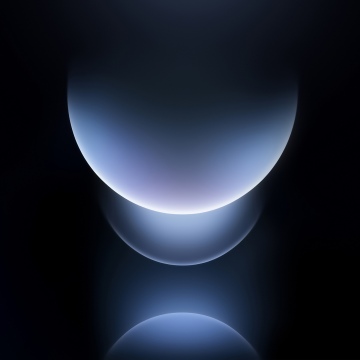 Blue abstract, Spheres, Gradient shapes, Dark background, Honor Win, Stock, 5K