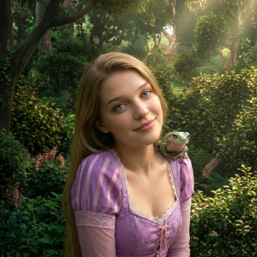 Teagan Croft, Rapunzel, Disney Princess, Disney movies, 5K