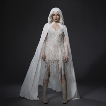 Teagan Croft, White Raven, DC Superheroes, Titans, Dark background, 5K