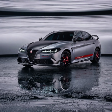 Alfa Romeo Giulia Quadrifoglio Luna Rossa, 2026, 5K, Dark background, Alfa Romeo Giulia Quadrifoglio