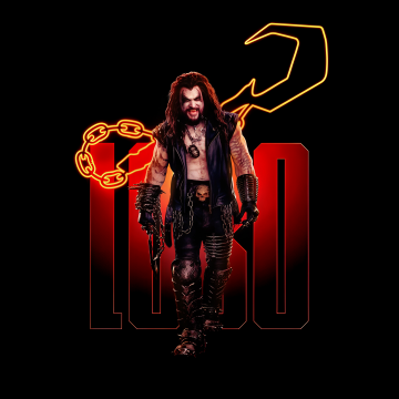 Jason Momoa, Lobo (DC), Supergirl (2026), 5K, Black background, DC Comics, 2026 Movies