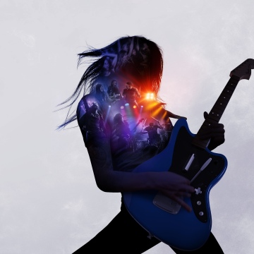 Rock Band, Live concert, Electric guitar, Silhouette