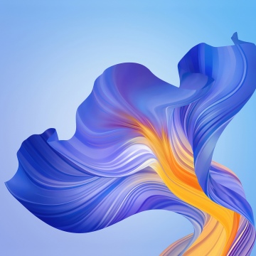 Blue abstract, Flow, Gradient background, Vibrant, 5K, Stock