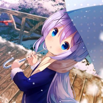 Chino Kafuu, Anime girl, Cute anime, Spring, Girly