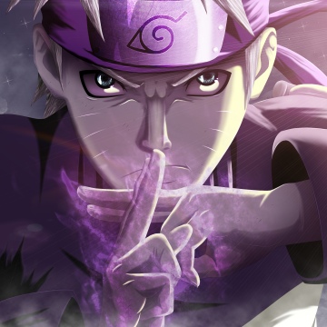 Naruto Uzumaki, Ultrawide, Purple aesthetic, Dramatic, 5K
