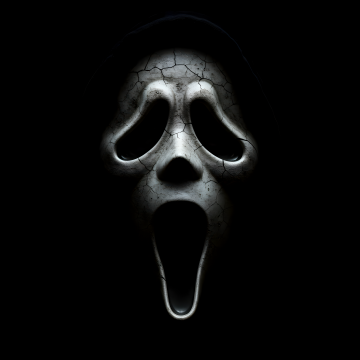 Ghostface, Mask, Horror Movies, Gothic, Scary, Scream, Black background, 5K, 8K