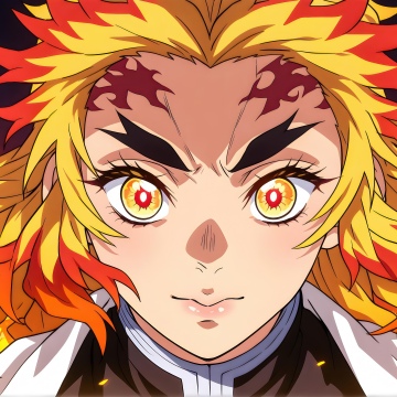 Kyojuro Rengoku, Flame Breathing, Demon Slayer: Kimetsu no Yaiba, 5K, Fire effect