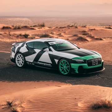 Bentley Continental GT Supersports Full Send, 2026, Desert, Green car, Bentley Continental GT Supersports