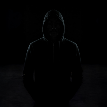 Hooded Man, Shadow, Silhouette, Mysterious, Hacker, 5K, Dark background